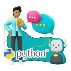 Умный чат-бот на Python - КИБЕРшкола программирования для детей, компьютерные курсы для школьников, начинающих и подростков - KIBERone г. Брянск